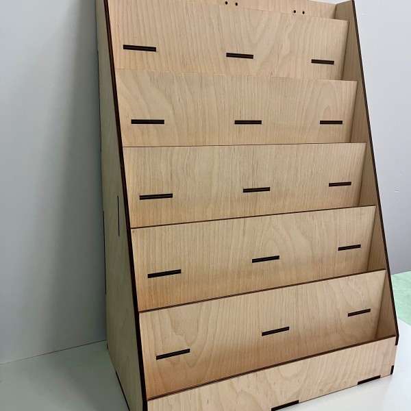 PLYWOOD SIX TIER CARD RACK 2