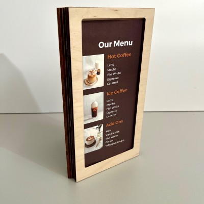 PLY TRIANGLUAR MENU HOLDER